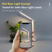 Lampe de table LED à intensité variable, pliable, rechargeable, blanc chaud et froid, pour chambre à coucher
