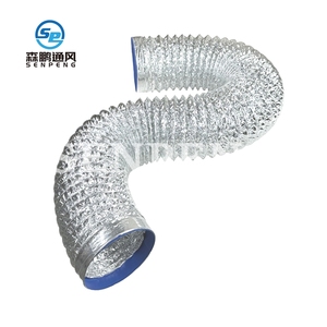 Vendita diretta dalla fabbrica in alluminio singolo/doppio strato ignifugo Non isolato durevole foglio di alluminio <span class=keywords><strong>flessibile</strong></span> condotto di ventilazione - Product Image 2