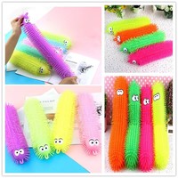Balle anti-stress en plastique Caterpillar, jouet sensoriel souple et scintillant pour adolescents et adultes