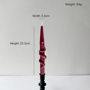 Bougie conique d'Halloween de 25cm de haut Bougeoir en cire de soja serpent pour décor de table effrayant pour Noël, Pâques et fêtes à la maison - Product Image 6