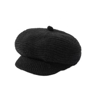 <span class=keywords><strong>Bonnet</strong></span> d'hiver chaud pour femmes <span class=keywords><strong>avec</strong></span> visière en tricot torsadé doublé polaire - Product Image 6