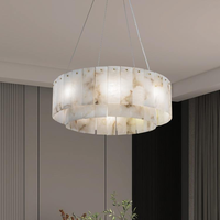 Lustre suspendu moderne nordique en marbre, design hôtelier, en laiton doré de luxe, simple et élégant, pour îlot de cuisine et décoration intérieure