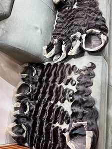 Perruques en cheveux humains, dentelle frontale sans colle, cheveux brésiliens, perruques sans colle 5x5, densité 250, perruque sans colle, cheveux humains bruts cambodgiens, vague corporelle - Product Image 3