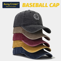 Casquette de baseball vintage en coton lavé à 6 panneaux avec logo brodé personnalisé OEM ODM, vente en gros, casquette de baseball brodée personnalisée de haute qualité