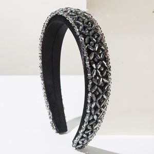 عصابة رأس نسائية فاخرة على الطراز الأوروبي الأمريكي الباروكي، مرصعة بالكريستال، مصنوعة يدويًا بحرفية عالية، مزينة بالخرز اللامع، عصابة رأس أنيقة - Product Image 4