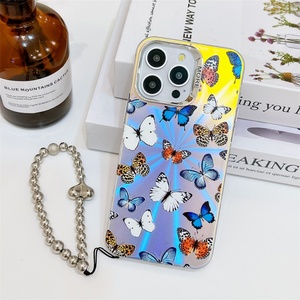 เคสโทรศัพท์ลายผีเสื้อเลเซอร์สำหรับ iPhone 16 15 14 13เคสกันกระแทกสีสำหรับ iPhone 13 14 15Pro ฝาครอบ PC แบบแข็ง - Product Image 4