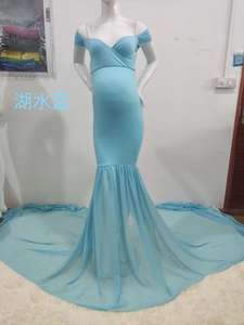 <span class=keywords><strong>Robe</strong></span> <span class=keywords><strong>de</strong></span> <span class=keywords><strong>Grossesse</strong></span> en Coton et Mousseline <span class=keywords><strong>pour</strong></span> Femme, Épaule Dénudée, Demi-Cercle, <span class=keywords><strong>pour</strong></span> Séance <span class=keywords><strong>Photo</strong></span> <span class=keywords><strong>de</strong></span> Maternité - Product Image 6