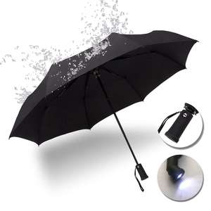 Parapluie manuel à trois plis pour femmes, LED, soleil/pluie/lampe torche, logo personnalisé imprimé, 100 cm, <span class=keywords><strong>Kaysen</strong></span>, pour les voyages en voiture - Product Image 6