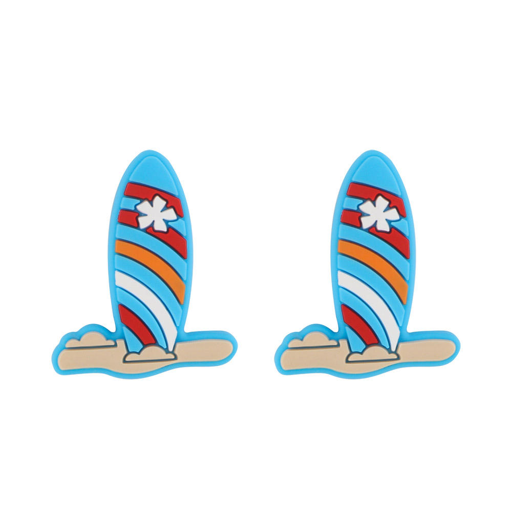 Surfboard Silicone Focal Beads Sky Blue SA269