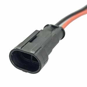 Connecteur automobile 2 broches étanche mâle et femelle avec faisceau de câbles électriques 16AWG - Product Image 3