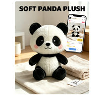 Peluche Panda Personnalisée, Jouet en Peluche Mignon de Dessin Animé, Animaux en Peluche Doux pour Cadeau et Décoration, Conception Personnalisée OEM ODM