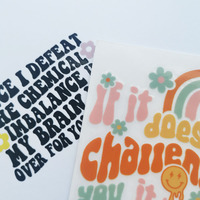 Etiquette d'impression sérigraphique personnalisée Transferts Dtf vêtements autocollants design Presse à chaud pour T-shirts Transferts de chemises Uv Dtf