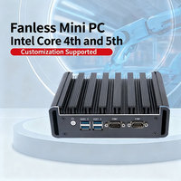 Nuevo Mini PC EVC Core I5-4/5th sin Ventilador, DDR3 8GB, 2-Lan, 4USB, VGA, 2COM, RS232, Windows/Linux, en Stock para Oficina e Industria