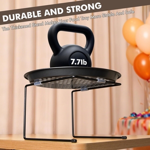 Support de Comptoir de Cuisine pour Pizza en Fil de Fer Noir – Présentoir pour Plats, Plaques à Pizza et Plaques de Cuisson - Product Image 6