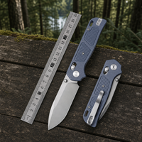 Couteau de poche pliant EDC en acier 14C28N avec manche G10, couteau multifonctionnel pour le camping, la chasse et les activités de plein air, avec clip de transport, vente en gros OEM