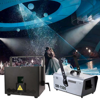 Effets de flocons de neige de mariage Show Dancing Dream Machine à neige 1500W et lumières de spectacle laser d'animation RVB 10W