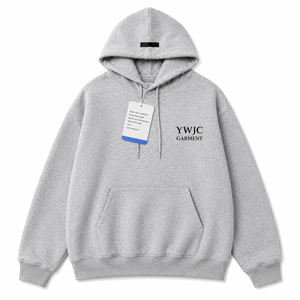 Sudadera con Capucha YWJC GARMENT, 430 GSM, Algodón Piqué, Corte Clásico, Transpirable, Absorbe la Humedad, Color Sólido, Ropa de Trabajo para Hombre - Product Image 1