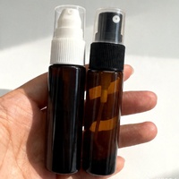 Emballage cosmétique brun vide, emballage personnalisé de luxe, flacon à bille en verre ambré rond de 10 ml pour huile essentielle cosmétique