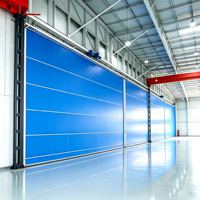 Porte flexible en tissu pour hangar d'hélicoptère, grande ouverture, levage vertical, porte méga résistante au vent pour atelier de maintenance aéronautique