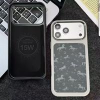 Nouvelle Coque de Téléphone Magnétique Antichoc en TPU+PC Effet Mat, Motif Cheval de Luxe Haut de Gamme, Personnalisée 2026 pour iPhone 18 17 16 15 Pro Max