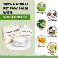Coussinets de pattes d'herbe de blé biologique de marque privée pour chiens et chats, baume pour les fissures, la paume du nez, le coude, la peau des pieds, les rides et la guérison
