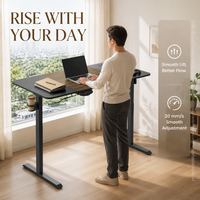 Bureau relevable en placage de bois massif AOR pour le bureau et les jeux à domicile, disponible en design moderne, options multicolores, vente en gros d'usine