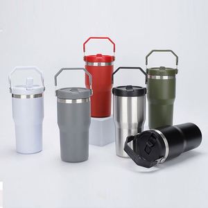Insulated Coffee Travel Tumbler with Handle Grip, 30oz Stainless Steel Cup for Car Outdoor and Daily Drinks - Product Image 3