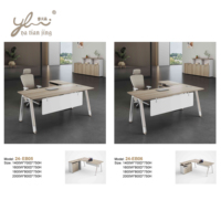 Bureau de direction en bois moderne de luxe en gros direct d'usine en forme de L