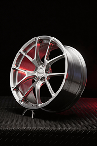 Jantes forgées Flow Formed personnalisées 21-22'' noir brillant à 5 branches pour berlines de luxe |   Compatible avec les configurations de boulons 4x100, 5x120, 5x112 - Product Image 3