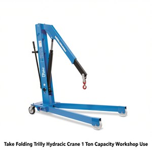 Ttake Folding Trolley <b>Hydraulic</b> Crane 1 Ton Capacity Workshop Use - Product Image 2