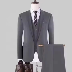 2025 hommes d'affaires formel 3 pièces <span class=keywords><strong>costume</strong></span> simple boutonnage coréen mariage manteau fermeture éclair mouche Style asiatique <span class=keywords><strong>gilet</strong></span> <span class=keywords><strong>pour</strong></span> toutes les Occasions formelles - Product Image 2