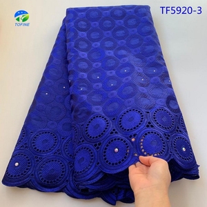 Dentelle de voile <span class=keywords><strong>suisse</strong></span> simple pur coton 5yards tissu de dentelle <span class=keywords><strong>suisse</strong></span> africaine tissu de dentelle de fête - Product Image 5