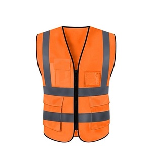 Tùy chỉnh Polyester Hi viz làm việc vest khả năng hiển thị cao an ninh quần áo cho chạy đường xây dựng an toàn phản chiếu Logo - Product Image 2