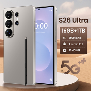 Smartphone S26 Ultra 5G débloqué, version mondiale, 16 Go + 1 To, double <span class=keywords><strong>SIM</strong></span>, appareil photo frontal 72 MP, batterie longue durée 8000 mAh, <span class=keywords><strong>Android</strong></span> 15 - Product Image 1