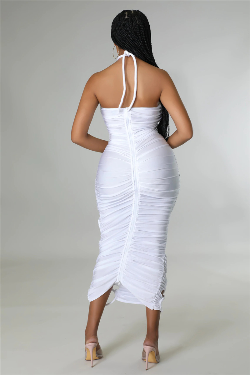 Sexy Lace-Up Hollow Out Bandage Maxi Dress for Women - Elegant Halter Backless Bodycon Dress for Night Clubs and Parties Sexy Lace-Up Hollow Out Bandage Maxi Dress for Women - Elegant Halter Backless Bodycon Dress for Night Clubs and Parties