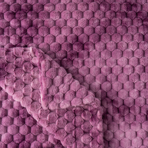Manta de Piel Sintética Jacquard <span class=keywords><strong>Reversible</strong></span> con Textura de Burbujas Hexagonales, Manta Decorativa para Hotel, Suave y Esponjosa, Personalizable, Venta al Por Mayor de Fábrica - Product Image 3