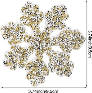 Bông Tuyết Rhinestone Các Bản Vá Lỗi Appliques Trang Trí Sắt Trên Các Bản Vá Lỗi Giáng Sinh Sửa Chữa Quần Áo Trang Trí Các Bản Vá Lỗi Cho Tự Làm Phụ Kiện - Product Image 4
