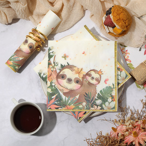 Nuevas servilletas con estampado de animales - Estilo lindo y acogedor, perfectas para fiestas y restaurantes - Toallas de papel desechables - Product Image 1