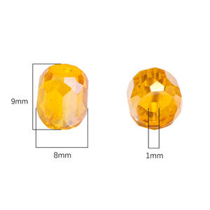 Cuentas de cristal redondas facetadas, cuentas en forma de tambor con agujero grande para fabricación de joyas DIY, decoración de collares - Product Image 4