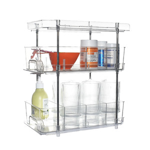 Organizadores de escritorio con divisores Organizador de maquillaje Estuches de exhibición de cosméticos para tocador de baño Escritorio de encimera - Product Image 6