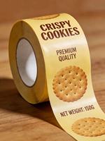 Rollos de Película de Embalaje Personalizados, Duraderos y de Grado Alimenticio, con Sello Adhesivo para Galletas, Gelatina, Aceite de Oliva, Fideos y Ensaladas