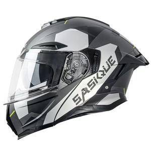 Casco de motocicleta ABS de cubierta completa de tres propósitos para hombres y mujeres LICE con <span class=keywords><strong>doble</strong></span> espejo protección facial completa negro mate - Product Image 4
