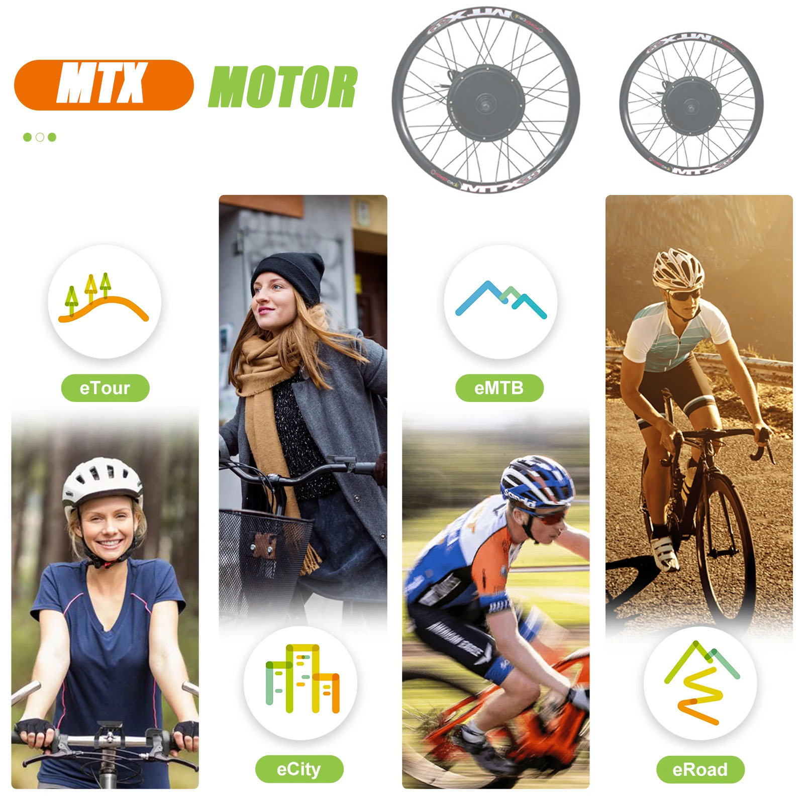 YOSE POWER Ebike K di conversione 36V 350W 26 ''27.5'' 28 ''700C mozzo posteriore ruota motore K bicicletta elettrica 350W  18