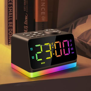 Reloj Despertador Digital con Radio FM para Dormitorio, Luz Nocturna de 8 Colores con 2 Puertos de Carga, Máquina de Sonidos para Dormir con Temporizador - Product Image 1