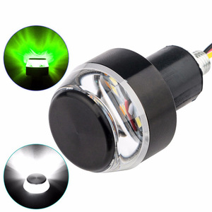 12V motosiklet gidonu son LED sinyal lambası gidon kavrama yan yön ışığı modifiye lamba motosiklet aksesuarları - Product Image 1