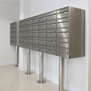 Casier de rangement métallique personnalisé à plusieurs compartiments avec serrure à clé, casier de courrier commercial pour immeuble d'appartements - Product Image 5