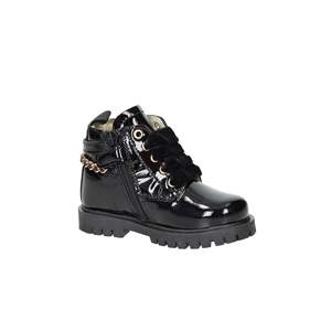 Stivali da Combattimento per Ragazze Balducci in Pelle Verniciata Nera con Dettaglio Catena, Taglia 27 - Product Image 6
