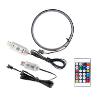 Bande lumineuse LED RGBIC pour voiture, USB 5V, Plug and Play, éclairage latéral ultra-fin, lumière ambiante pour tableau de bord, éclairage décoratif intérieur
