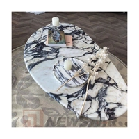 Newstar Vente Chaude Marbre Salon Centre Table Ronde Sphère Boule Base Marbre Table Basse Avec 3 Boules Pieds