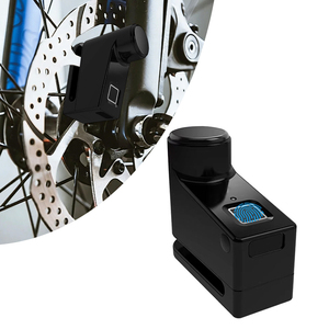 Antivol de vélo RE-140 à 10 groupes de codes d'empreintes digitales avec alarme et accès rapide pour moto, scooter et trottinette électrique - Product Image 1